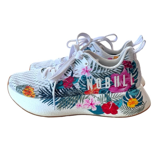 NOBULL Women's Floral White Sneakers - Picture 4 of 14